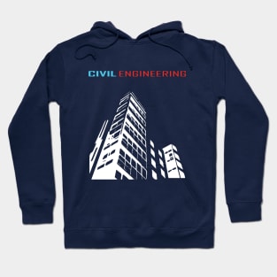 civil engineering, building engineer text logo Hoodie